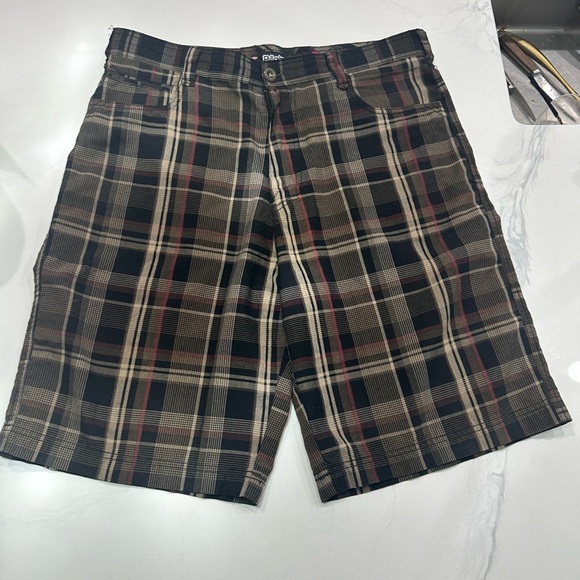 Billabong Brown and Black Flat Front Shorts - Picture 1 of 6